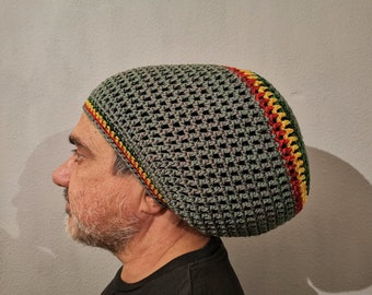 BRIXTON Parallel Mesh Rasta tam, Rastacap, sombrero, sombrero Bob Marley, sombrero jamaicano, sombrero etíope, sombrero Dreadlocks Dragafari