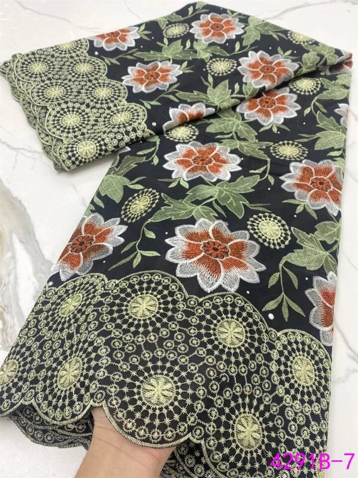 Latest Embroidered African Cotton Lace Fabric 2021 High Quality ...