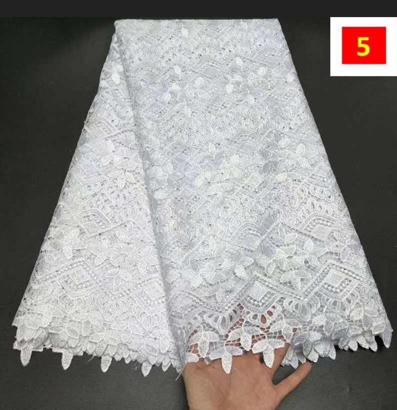 High quality pure white nigerian lace women bonnet african lace fabric brode suisse 100%coton 5yard 5