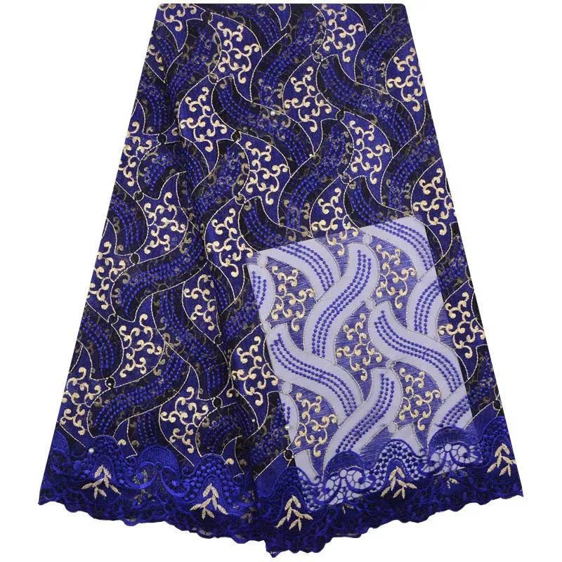 African Lace Fabric Royal Blue Embroidered Nigerian Laces - Etsy