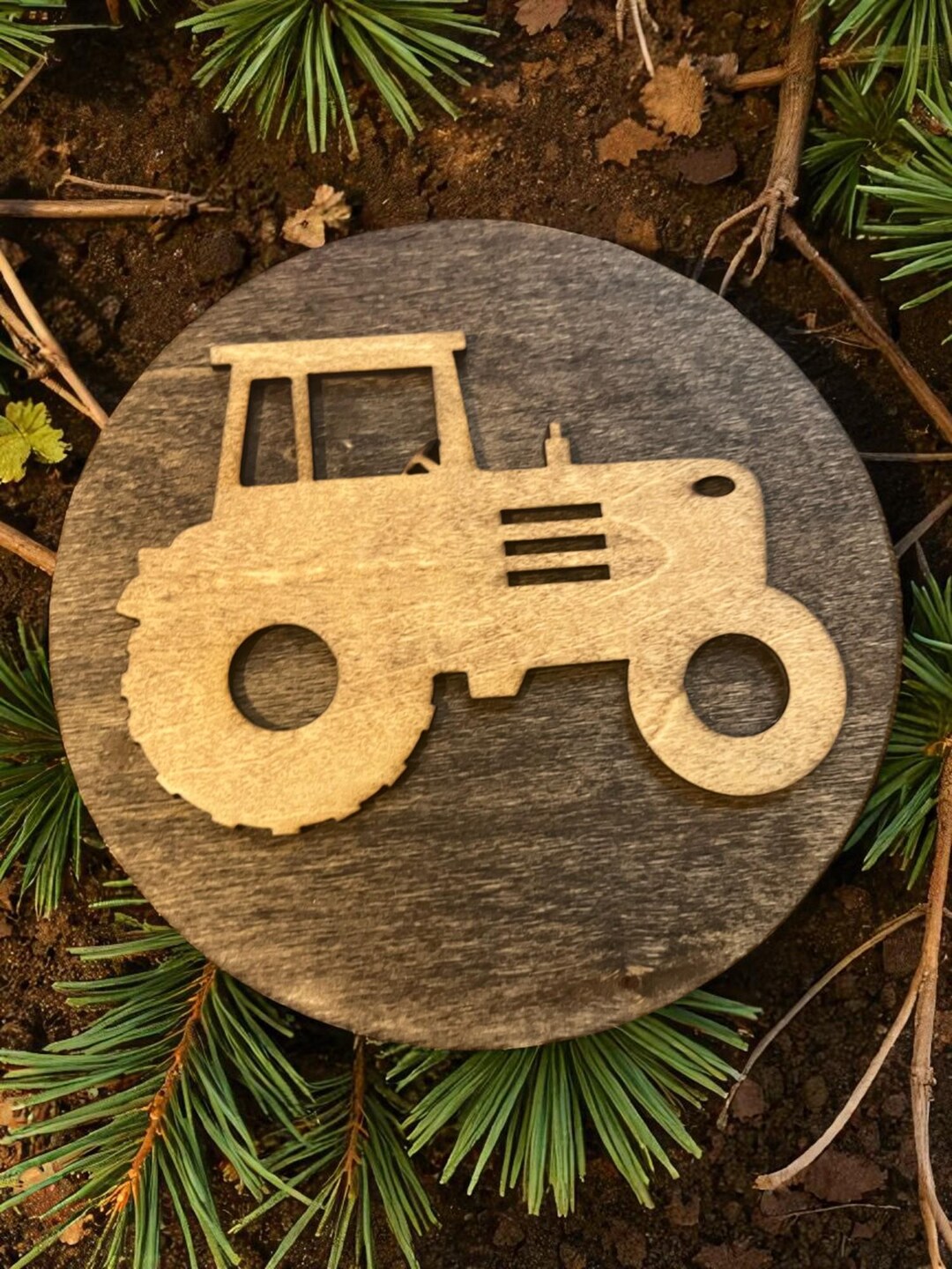 Handcrafted Wooden Rounds - Tractor - Etsy