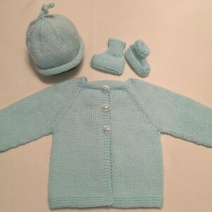 Baby shower gift, Knit baby sweater, Knit baby set, Baby keepsake, Hand-knit baby cardigan, Hand-knit baby set
