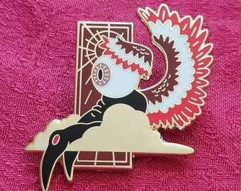 Hark, angel enamel pin