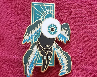 Herald, angel enamel pin