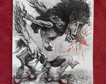 Ludwig - BLOODBORNE - 11" x 17" Red Foil Print