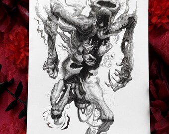 Boomstam - 5" x 7" - zilverfolieprint