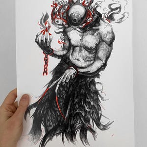 Eye Necromancer - 11&quot; x 17&quot; Red Foil Print