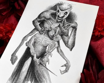 Time Seer - 5" x 7" - zilverfolieprint