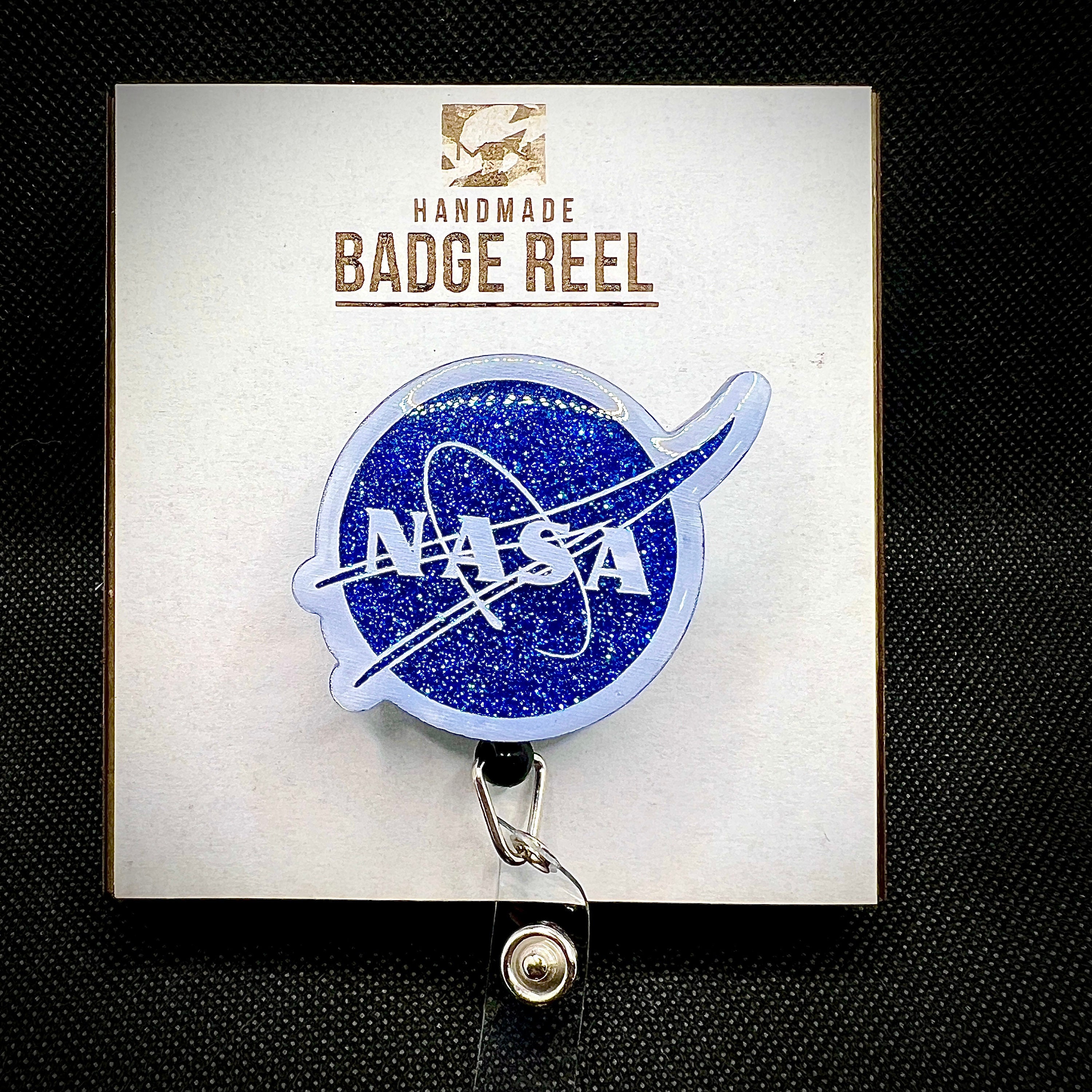NASA Badge Reel | Space ID Holder, Glitter Badge Reel, RN id Holder, Key  Card holder, Office Gift