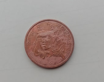 Moneda francesa de 5 céntimos de 1999.