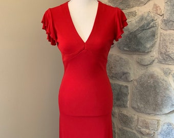 1990's Vintage Women's Long Red Dress