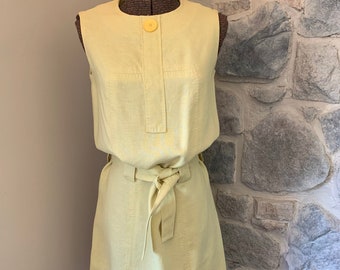 1960's Vintage Women's Yellow Dress