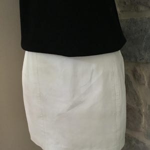 White Leather Skirt