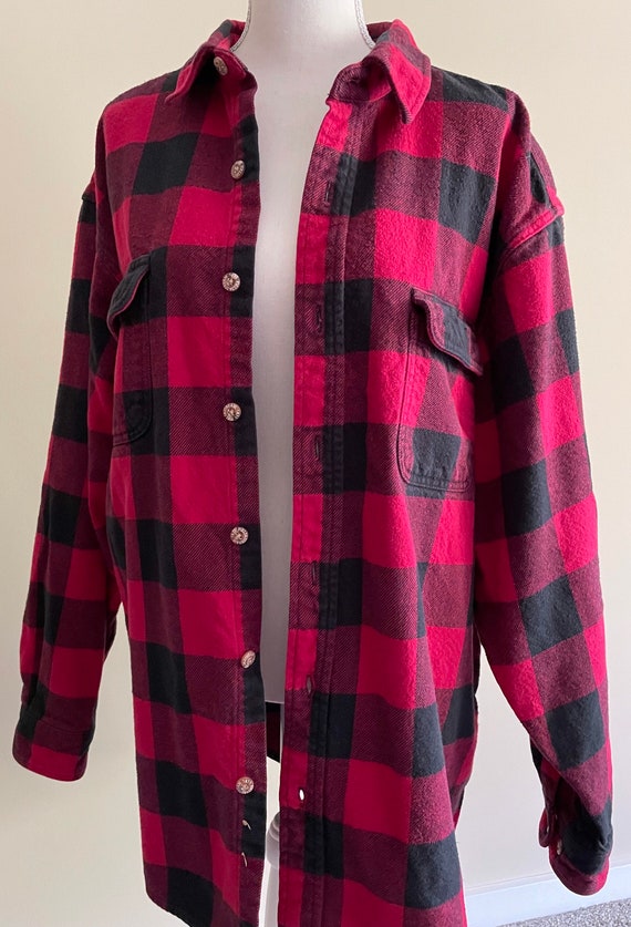 Flannel Buffalo Check Oversized Shirt