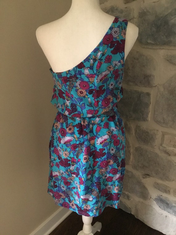 Silk, One Shoulder Summer Dress - image 4