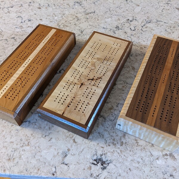 Cribbage Board With Peg and Card Storage Etsy