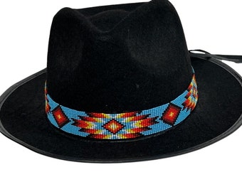 Handmade Adjustable Beaded Hat Band AF1HBIS003