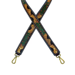 Personalized Hand Tooled Leather Purse Strap: Western Floral Camera Strap