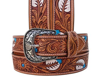 Rare Vintage Tory Leather Co Western Saddle Leather Belt Sz