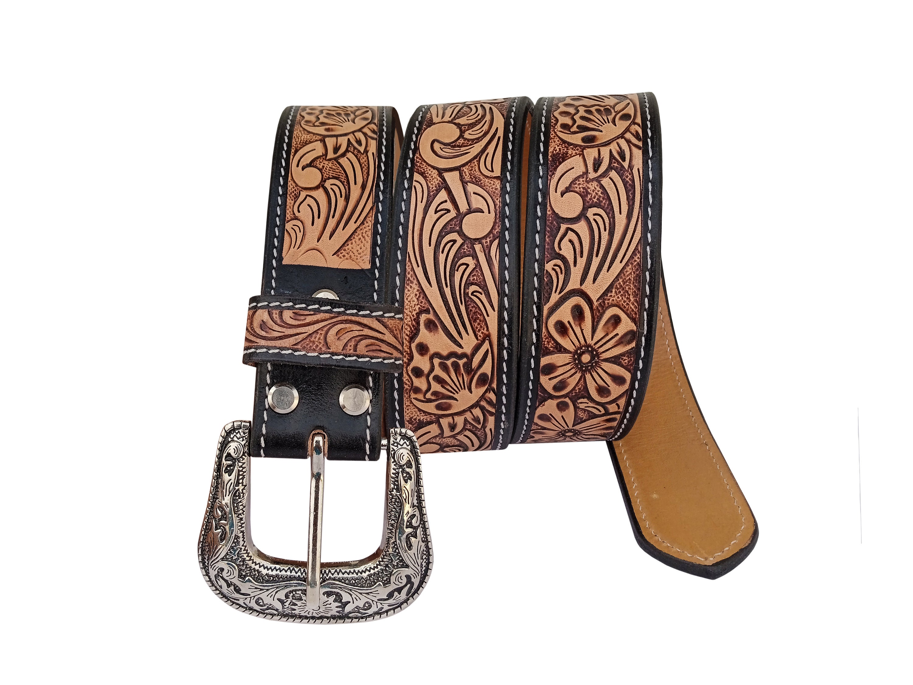 Personalized Genuine Leather Western Hand Tooled and Hand  display picture 2