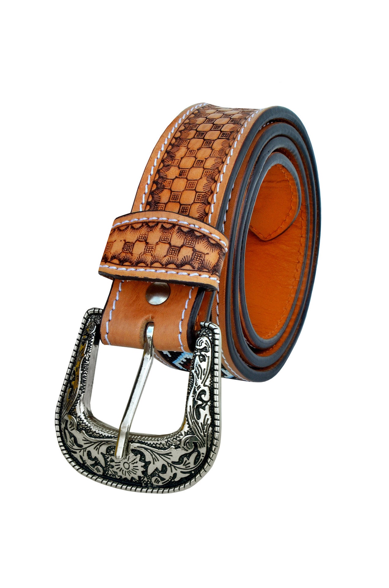 Ceinture Western Cuir - Style Rodéo Avec Boucle Croisée - Accessoire Cowboy