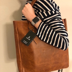 Bolso personalizado de cuero de cuero de grano superior, bolso hecho a mano, bolso para mujer, bolso para damas, bolso para niñas, TOTE