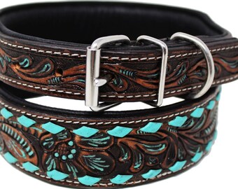 western style leather dog collars