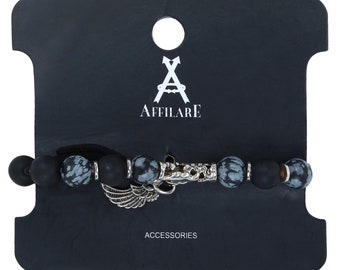 Beaded Bracelet Metal Wristband For Men Women