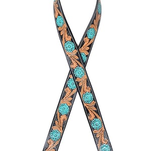 Hand Tooled Leather Purse Strap: Western Floral Camera Strap Personalized