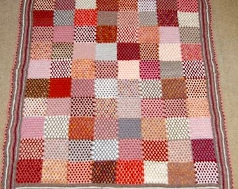 HANDKNITTED PATCHWORK BLANKET