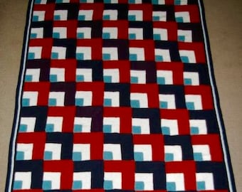 HANDKNITTED PATCHWORK BLANKET