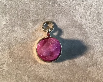 Petite Fuchsia Crystal Cluster Pendant