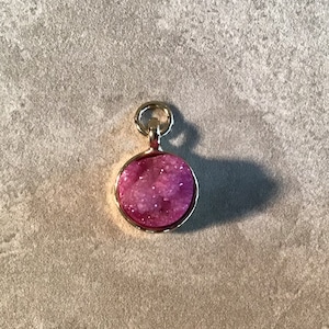Petite Fuchsia Crystal Cluster Pendant