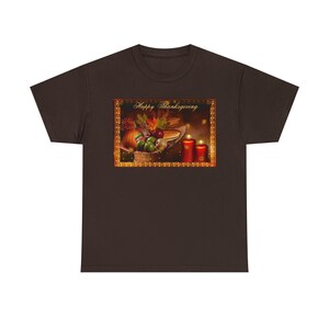 Candlelight Happy Thanksgiving Unisex Heavy Cotton Tee