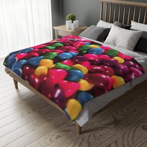 Coperta in microfibra di velluto a coste dai colori vivaci (stampa fronte-retro)