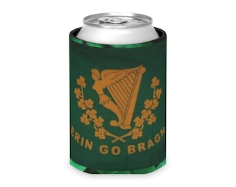 Erin Go Bragh Irish Harp St. Patrick's Day Can Cooler