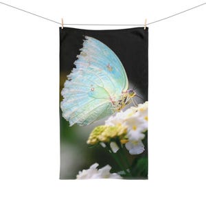Butterfly Bliss Hand Towel | Decorative Butterfly Towel, Gift for Nature Lovers, Kitchen Decor, Eco-Friendly Home Accessory, Spring Gift