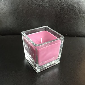 Handmade Lilac Scented Candle with Glass Container