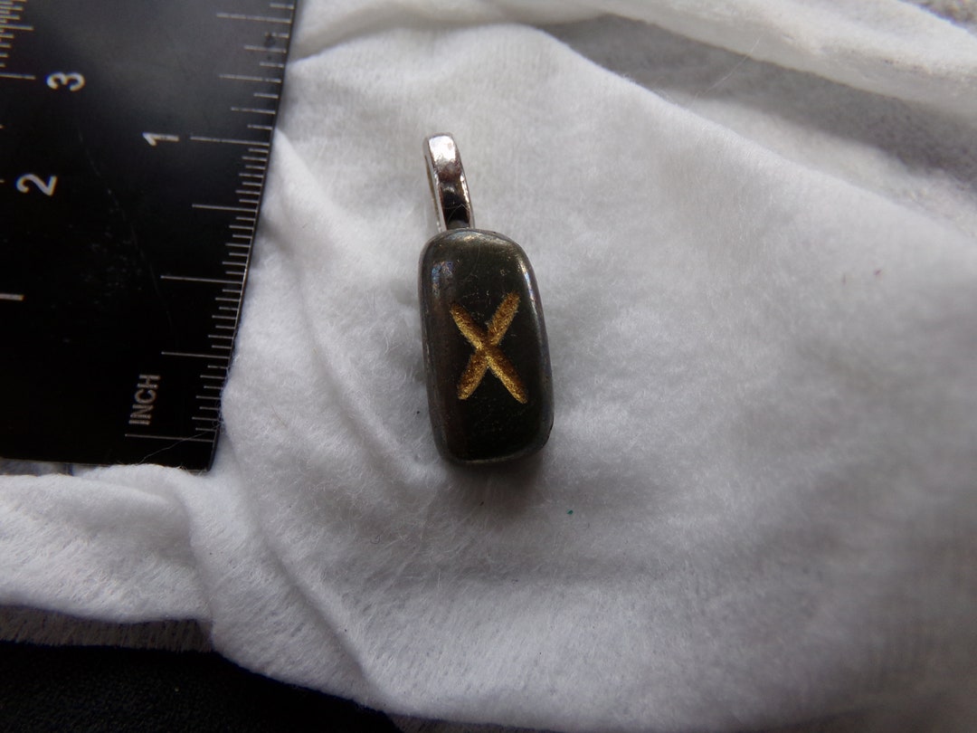 Gifu Rune Pyrite Gebo/gyfu/geofu/gifu Rune Stone Pendant - Etsy