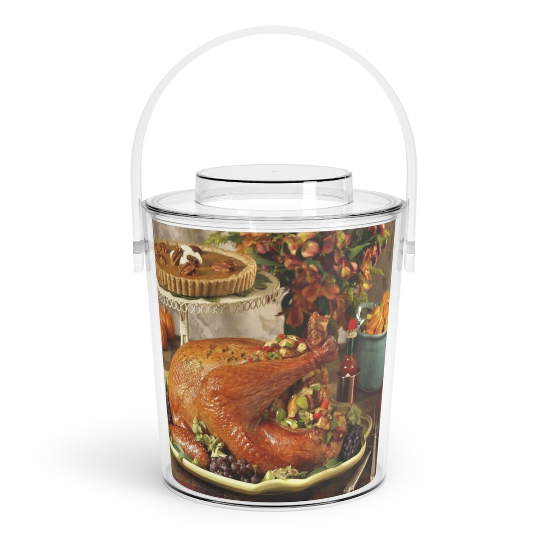 Thanksgiving Turkey Dinner Ice Bucket With Tongs - Etsy