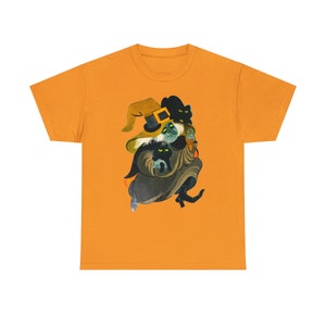 Spooky 1970s  Acid Witch Unisex Heavy Cotton Tee