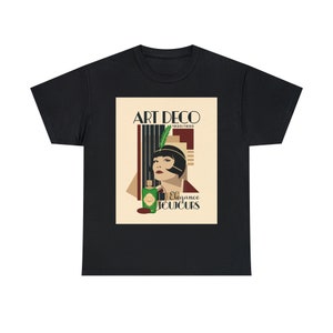 Unisex Heavy Cotton Tee. Art Deco