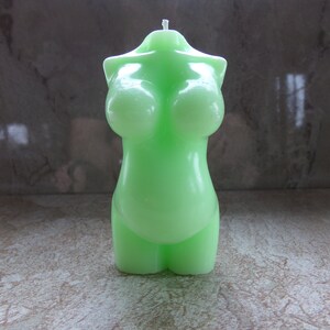 Crystal Witch Magick Shoppe Pregnant Woman&#39;s Torso Lily of the Valley Scented Candle