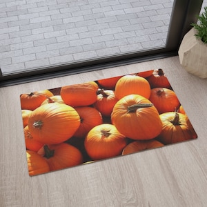 Sunlit Pumpkins Floor Mat
