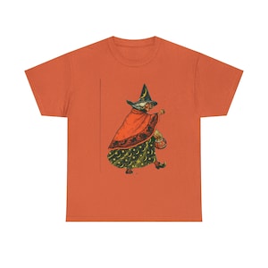 Vintage Witch Halloween Samhain Unisex Heavy Cotton Tee