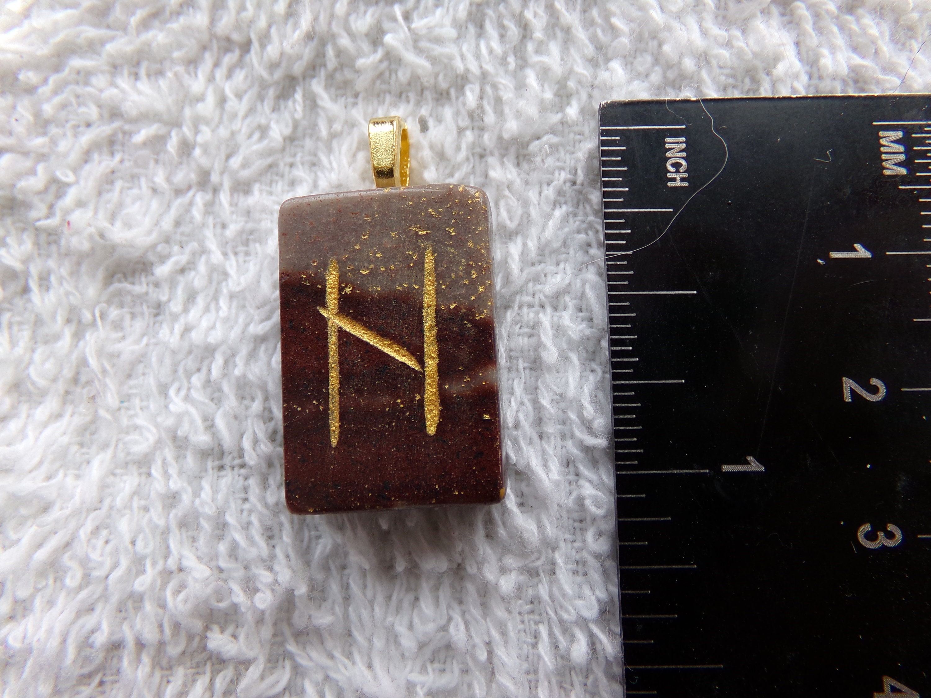 Hagalaz/haegl/hagal/haal Genuine Narmada Rune Stone Pendant Crystal ...
