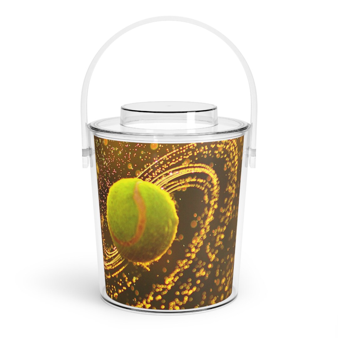 Swirling Tennis Ball Ice Bucket With Tongs Etsy