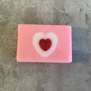Tricolored Hearts Lily of the Valley Scented Glycerin and Double Butter Handcrafted Soap