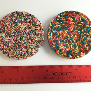 Colorful Candy Sprinkles Set of 2 Coasters