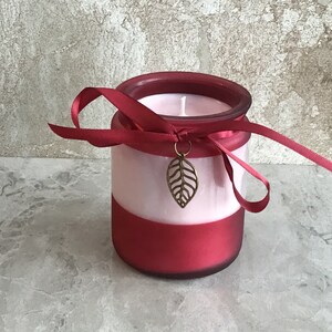 Rose Scented All Natural Soy Wax Handmade Jar Candle with Charm